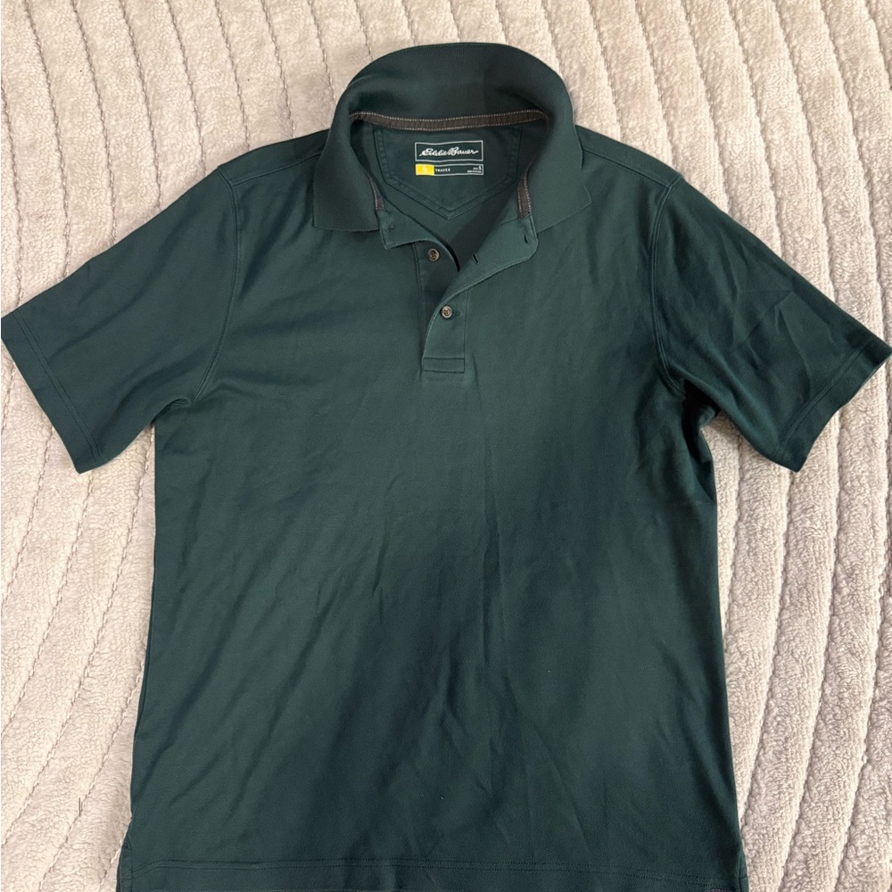 Eddie Bauer Men's Dark Green Polo Shirt
